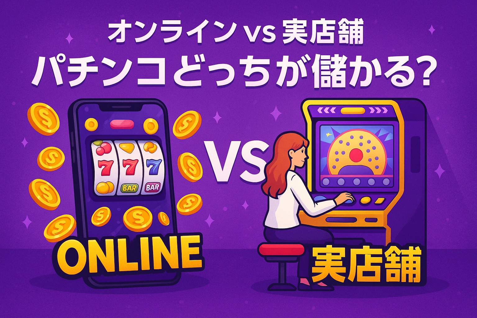 オンラインvs実店舗パチンコどっちが儲かる？