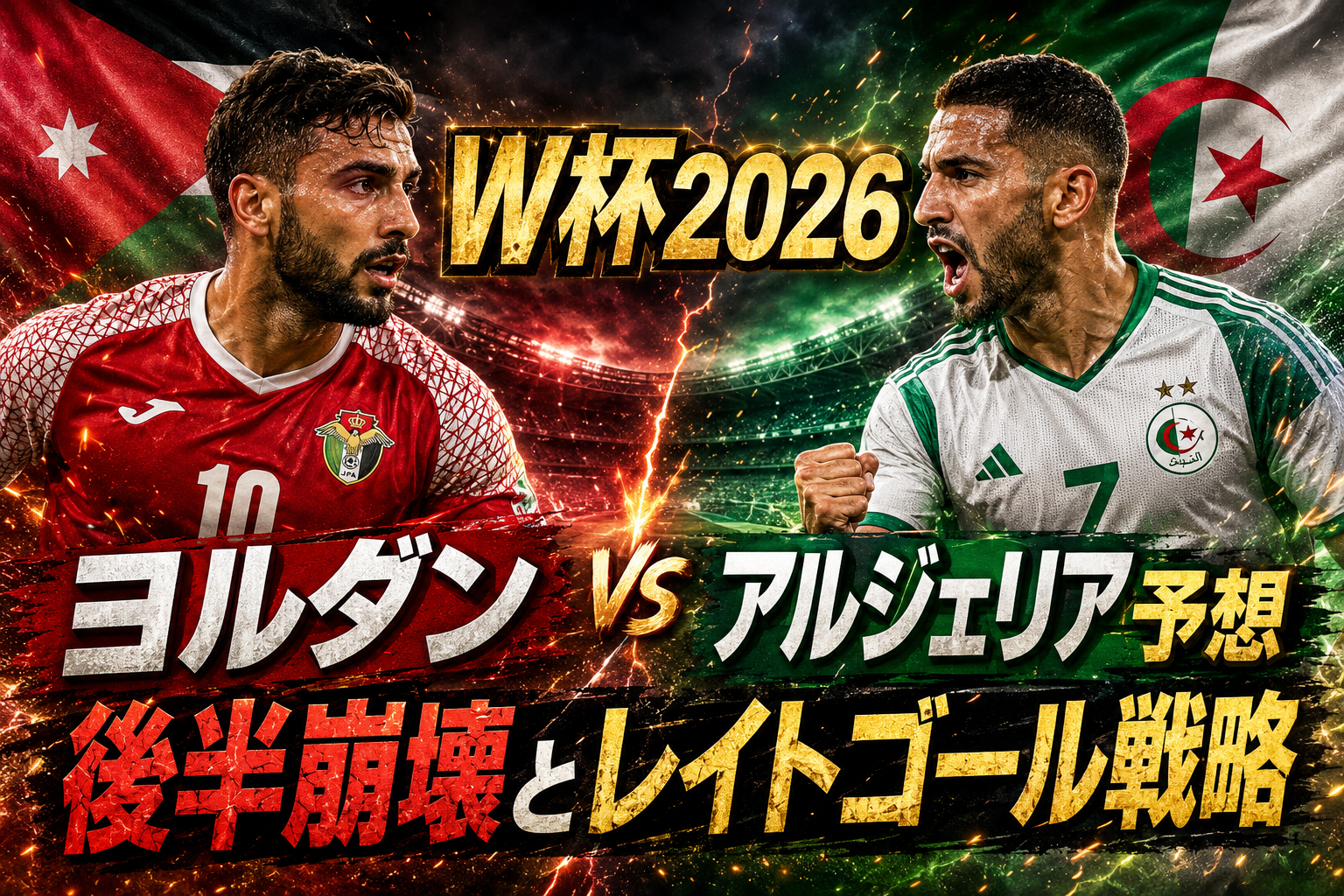 【W杯2026】ヨルダン vs アルジェリア予想