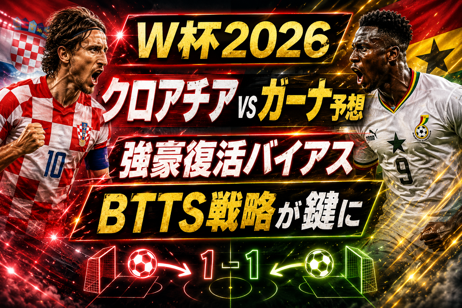 【W杯2026】クロアチア vs ガーナ予想