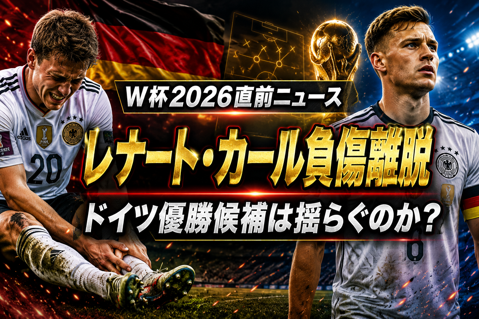【W杯2026直前ニュース】レナート・カール負傷離脱でドイツは弱くなったのか?