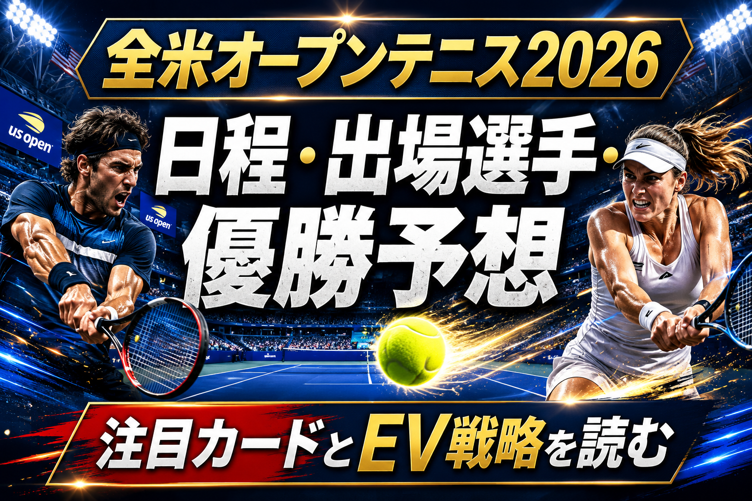 【全米オープンテニス2026】事前展望|日程・出場選手・優勝予想・注目カードを総まとめ